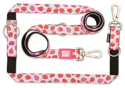 Max&Molly Multi-Leash Strawberry Dream – Adjustable 200cm Leash with Vibrant Pattern, Large Size