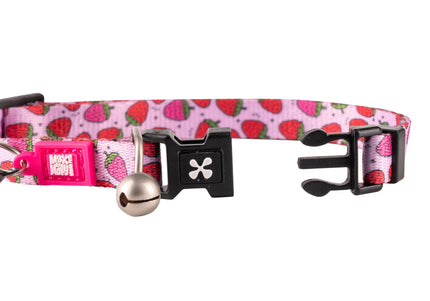 Max&Molly GOTCHA! Smart ID Cat Collar Strawberry Dream – Colorful Adjustable Collar with Smart Tag