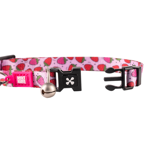 Max&Molly GOTCHA! Smart ID Cat Collar Strawberry Dream – Colorful Adjustable Collar with Smart Tag