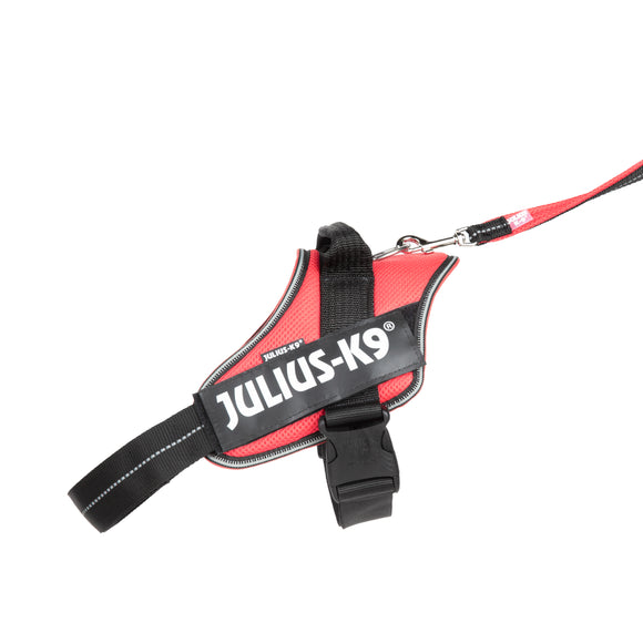 Julius-K9 Powair Leash Large – Lightweight Breathable Dog Leash in Red, Durable Design