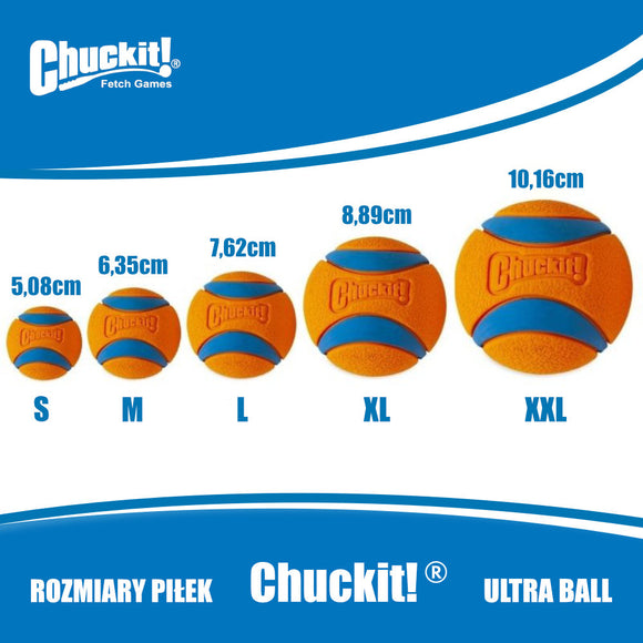 Chuckit! Ultra Ball Small 5cm – High-Bounce Rubber Toy, 2 Pack, Durable and Squeak-Free
