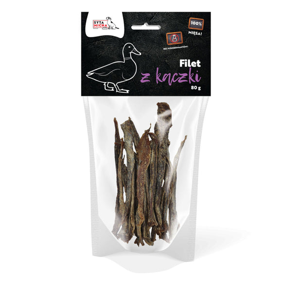 Syta Micha Duck Fillet Strips 80g – Natural Dried Duck Snack, High Protein Treat