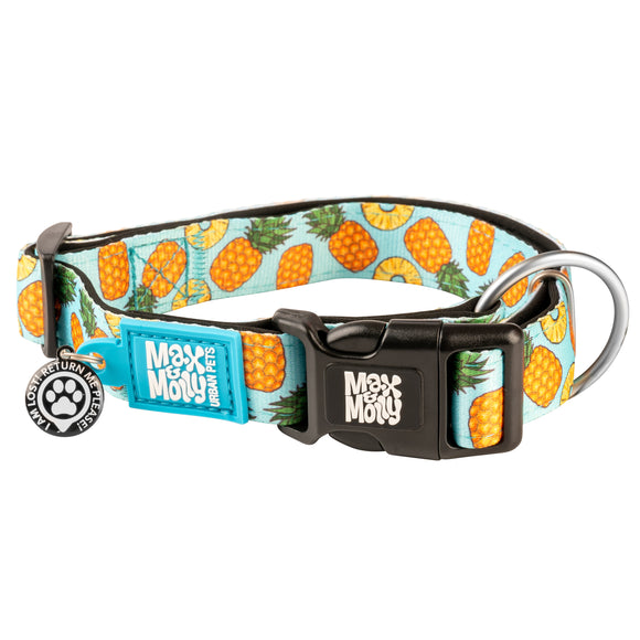 Max&Molly GOTCHA! Smart ID Sweet Pineapple Collar – XS, Durable Adjustable Design with Smart Tag