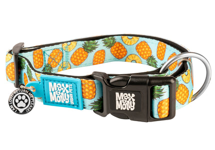 Max&Molly GOTCHA! Smart ID Sweet Pineapple Collar – XS, Durable Adjustable Design with Smart Tag