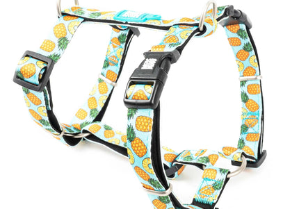 Max&Molly H-Harness Pineapple – Colorful Adjustable Dog and Puppy Harness, XS Size