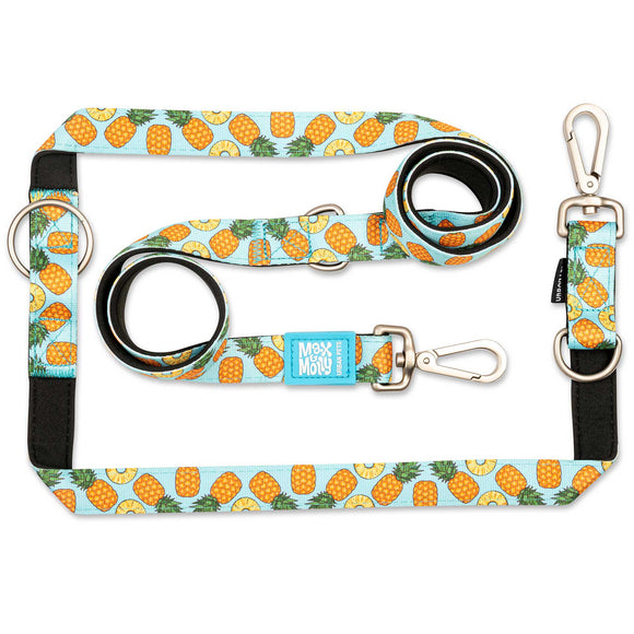 Max&Molly Multi-Leash Sweet Pineapple – Adjustable 200cm Dog Leash with Vibrant Pattern, Medium