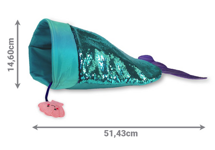 KONG Play Spaces SeaQuins Cat Tunnel – Mermaid Tail Design, Sequined, Rustling Interactive Toy