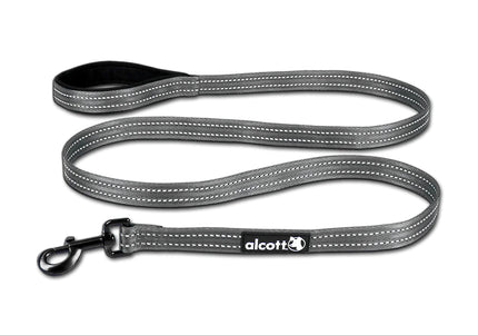Alcott Adventure Leash 180cm Grey – Reflective Tape, Lightweight and Durable Design