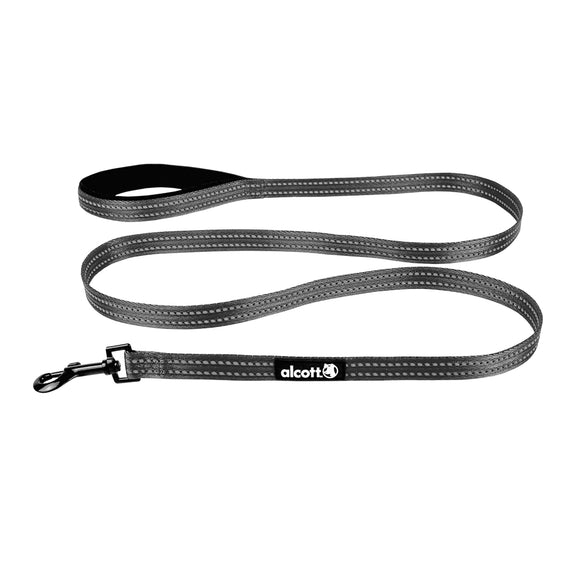 Alcott Adventure Leash 180cm Grey – Reflective Tape, Lightweight and Durable Design