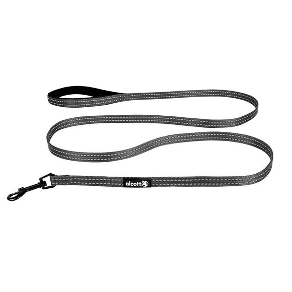 Alcott Adventure Leash 180cm Grey – Reflective Tape, Lightweight and Durable Design