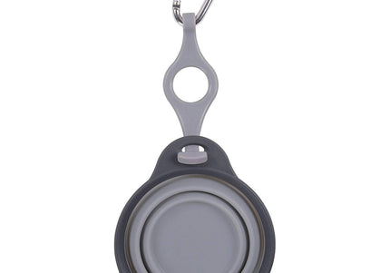 Dexas Collapsible Travel Cup – Compact Silicone Design with Integrated Bottle Holder, Fuchsia