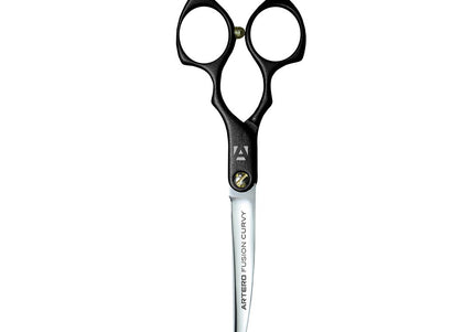 Artero Fusion Black Curvy Scissors – Lightweight 6-Inch Professional Asian Fusion Haircutting Tool