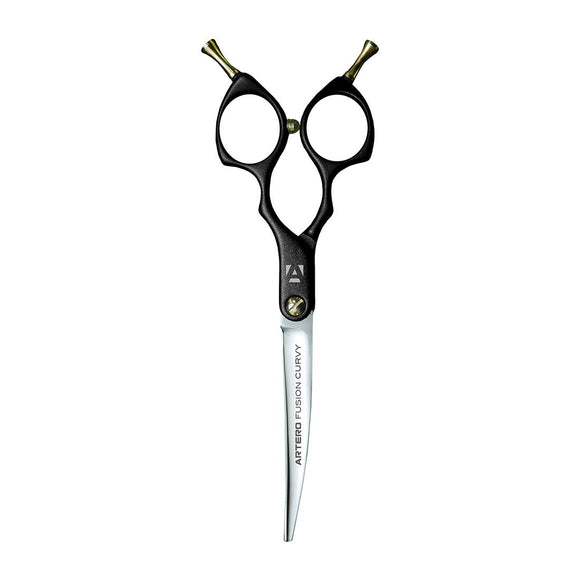 Artero Fusion Black Curvy Scissors – Lightweight 6-Inch Professional Asian Fusion Haircutting Tool