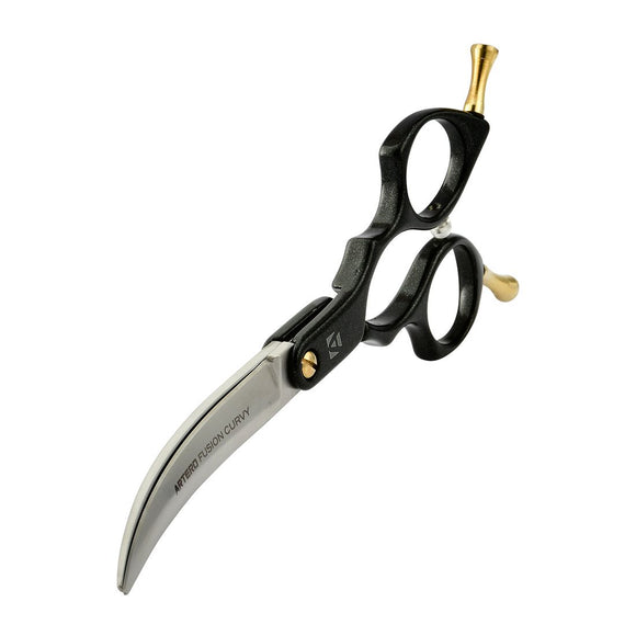 Artero Fusion Black Curvy Scissors – Lightweight 6-Inch Professional Asian Fusion Haircutting Tool