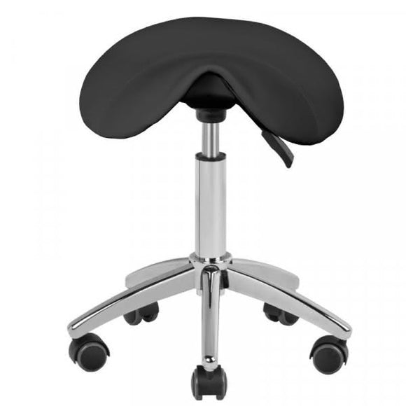 Gabbiano AM 302 Grooming Stool – Ergonomic Contoured Seat, Black Finish