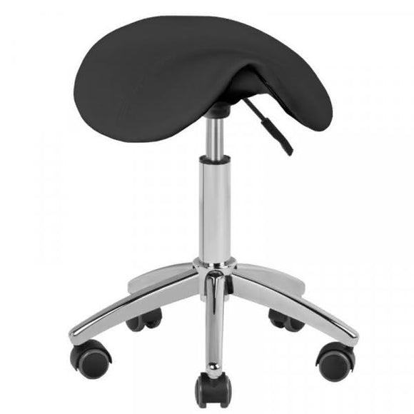 Gabbiano AM 302 Grooming Stool – Ergonomic Contoured Seat, Black Finish