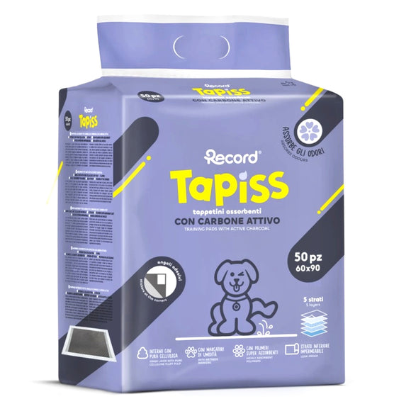 Record Tapiss Charcoal Puppy Pads Absorbent Hygiene Mats with Active Carbon