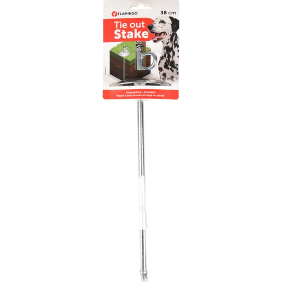 Flamingo Tapu Tie Out Stake 38cm – Heavy-Duty Metal Ground Anchor, Secure and Durable