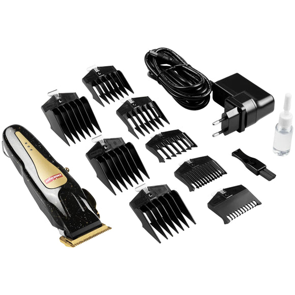 Heiniger Tauro Gold Hair Clipper – Cordless Adjustable Grooming Tool with Attachments, 0.3–1.4mm Precision