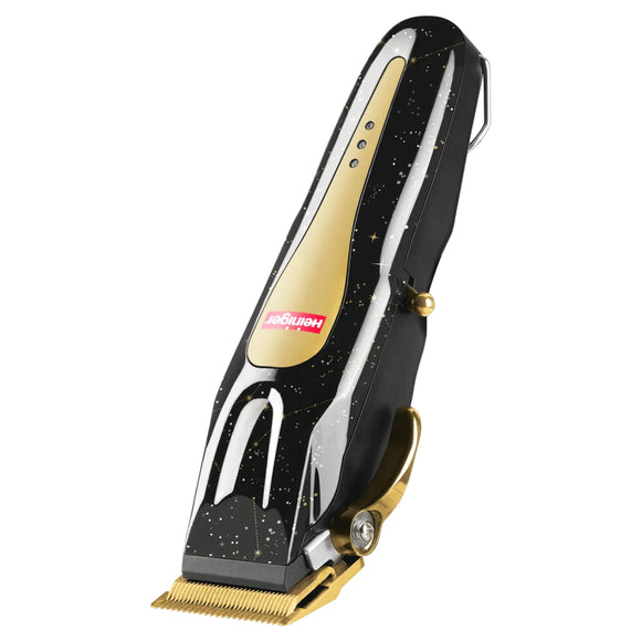 Heiniger Tauro Gold Hair Clipper – Cordless Adjustable Grooming Tool with Attachments, 0.3–1.4mm Precision