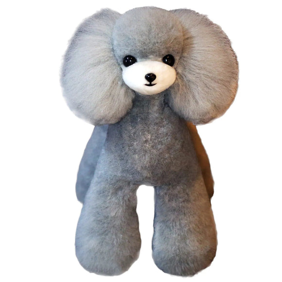 Mr. Jiang Teddy Full Body Replacement Hair – Realistic Gray with White Muzzle, Easy to Attach