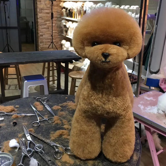 Mr. Jiang Teddy Full Body Replacement Hair – Brown Synthetic Coat, Realistic Texture