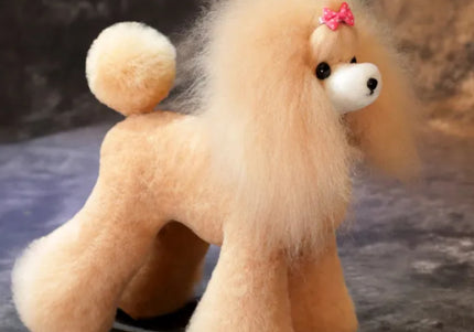 Mr. Jiang Teddy Full Body Replacement Hair – Beige with White Muzzle, Realistic Texture