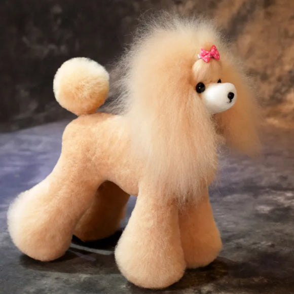 Mr. Jiang Teddy Full Body Replacement Hair – Beige with White Muzzle, Realistic Texture
