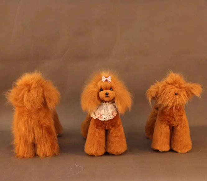 Mr. Jiang Teddy Full Body Replacement Hair – Brown Synthetic Coat, Realistic Texture