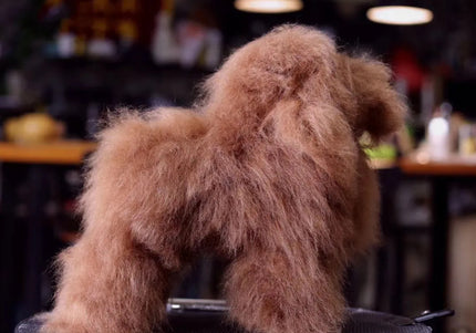 Mr. Jiang Teddy Full Body Replacement Hair – Brown Synthetic Coat, Realistic Texture