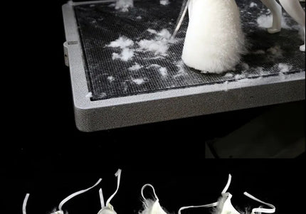 Mr. Jiang Practice Leg Hair Set – White Replacement Hair Pieces, 4 Pack for Mannequin Training