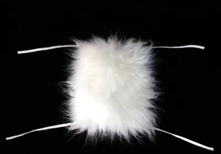 Mr. Jiang Square Practice Hair – Replacement White Hairpiece for Grooming Mannequin, Durable Design