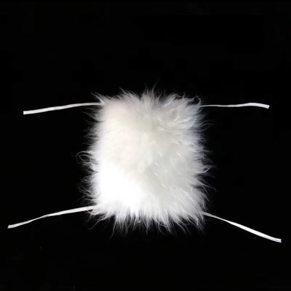 Mr. Jiang Square Practice Hair – Replacement White Hairpiece for Grooming Mannequin, Durable Design