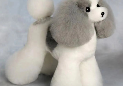 Mr. Jiang Teddy Full Body Replacement Hair – Realistic Gray and White Mannequin Coat