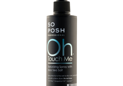 So Posh Oh, Touch Me Sea Salt Texturizing Spray 200ml – UV Filter, Volumizing Formula