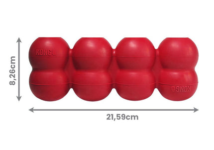 KONG Goodie Ribbon Dog Treat and Chew Toy – Durable Red Rubber, Small Size
