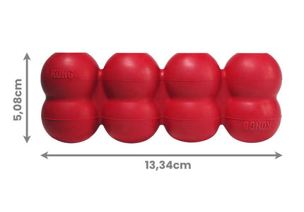 KONG Goodie Ribbon Dog Treat and Chew Toy – Durable Red Rubber, Small Size