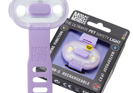 Max&Molly Matrix 2.0 Ultra LED Safety Dog Lamp – Pastel Beige, Lightweight Design