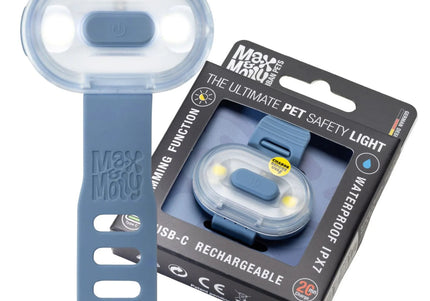 Max&Molly Matrix 2.0 Ultra LED Safety Dog Lamp – Pastel Beige, Lightweight Design