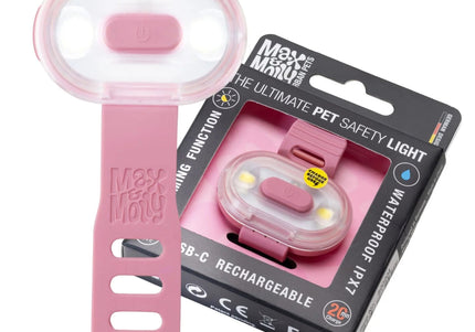Max&Molly Matrix 2.0 Ultra LED Safety Dog Lamp – Pastel Beige, Lightweight Design