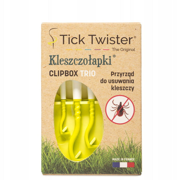 Tick Twister Clip Box – Set of 3 Durable Tick Removers in Assorted Sizes, Purple