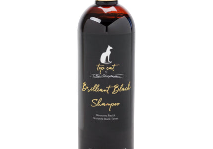 Chris Christensen Top Cat Brilliant Black Shampoo – Revives Dark and Black Cat Fur, 946ml