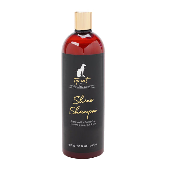 Chris Christensen Top Cat Shine Shampoo – Moisturizing Concentrate, Enhances Coat Luster, 946ml