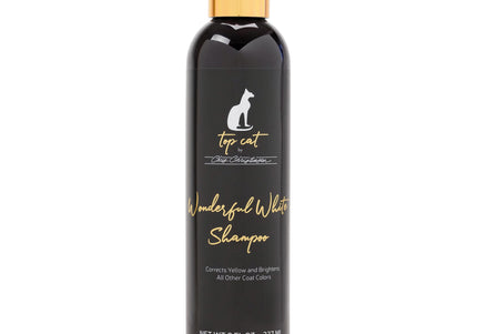 Chris Christensen Top Cat Wonderful White Shampoo – Brightening Formula for White and Light Cat Coats, 236ml