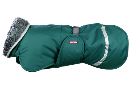 Toppa Pomppa Forest Harness Winter Jacket – Extra Warm, Green with Harness Opening, Size 70