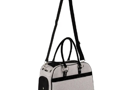 Flamingo Justine Carrying Bag – Stylish Dark Gray Pet Carrier, 44x23x32cm, Up to 5kg