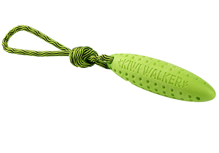 Kiwi Walker Let's Play Zeppelin Green – Mini Rope Fetch Toy, Durable and Lightweight Design