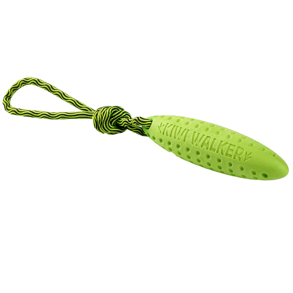 Kiwi Walker Let's Play Zeppelin Green – Mini Rope Fetch Toy, Durable and Lightweight Design