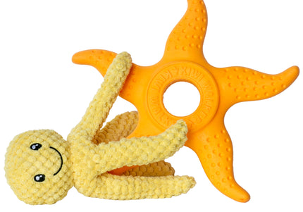 Kiwi Walker Octopus and Starfish 25cm – 2-in-1 Plush Toy Set, Floating and Durable, Blue