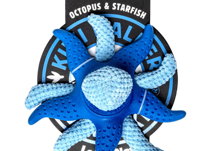 Kiwi Walker Octopus and Starfish 25cm – 2-in-1 Plush Toy Set, Floating and Durable, Blue